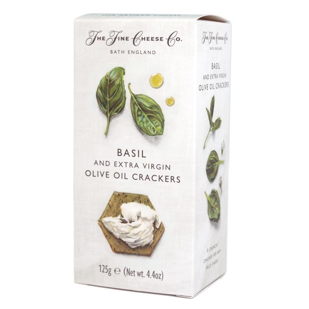 Basil and Extra Virgin Olive Oil Crackers