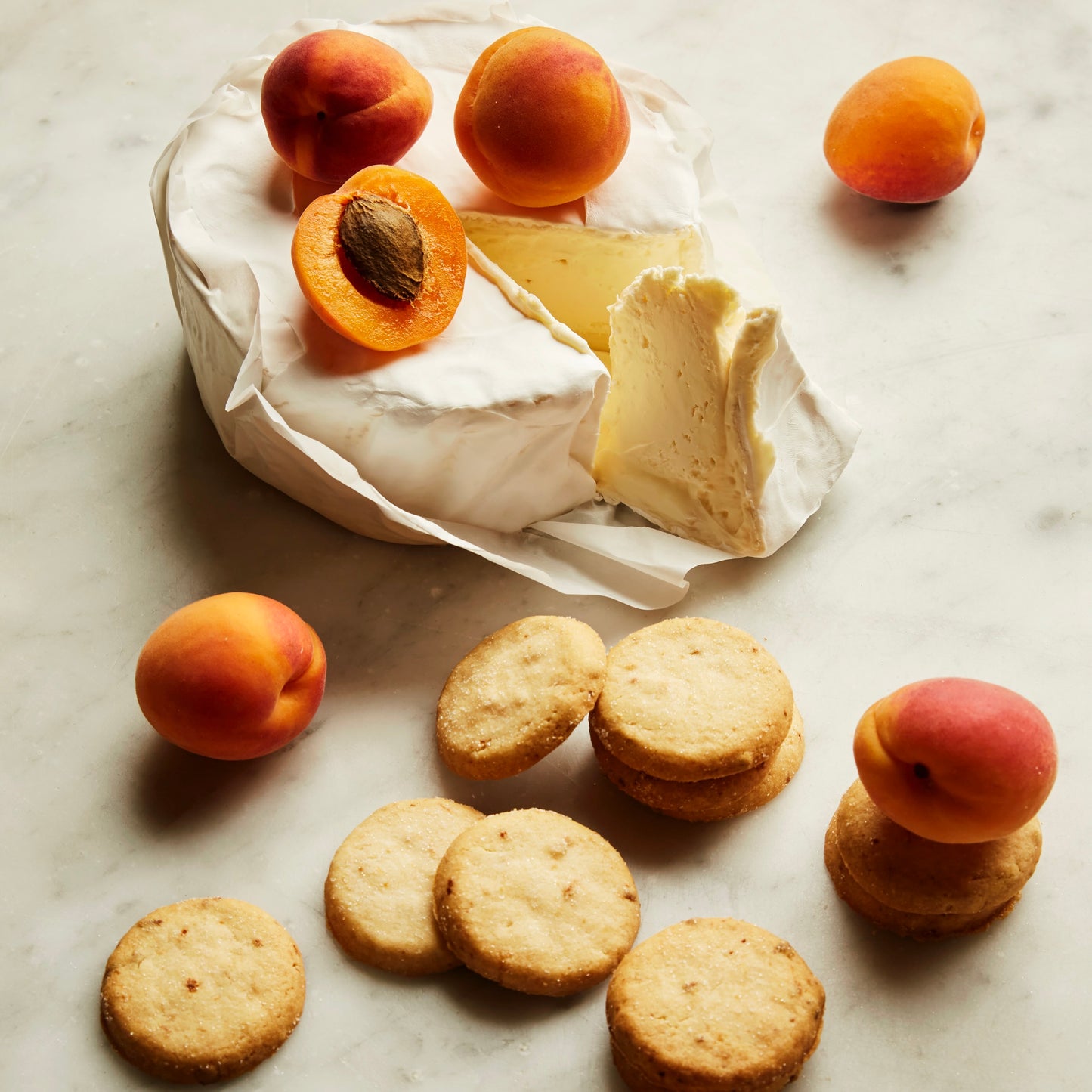 The Fine Cheese Co. Fresh Brillat-Savarin & Apricot Cheesecake Biscuits