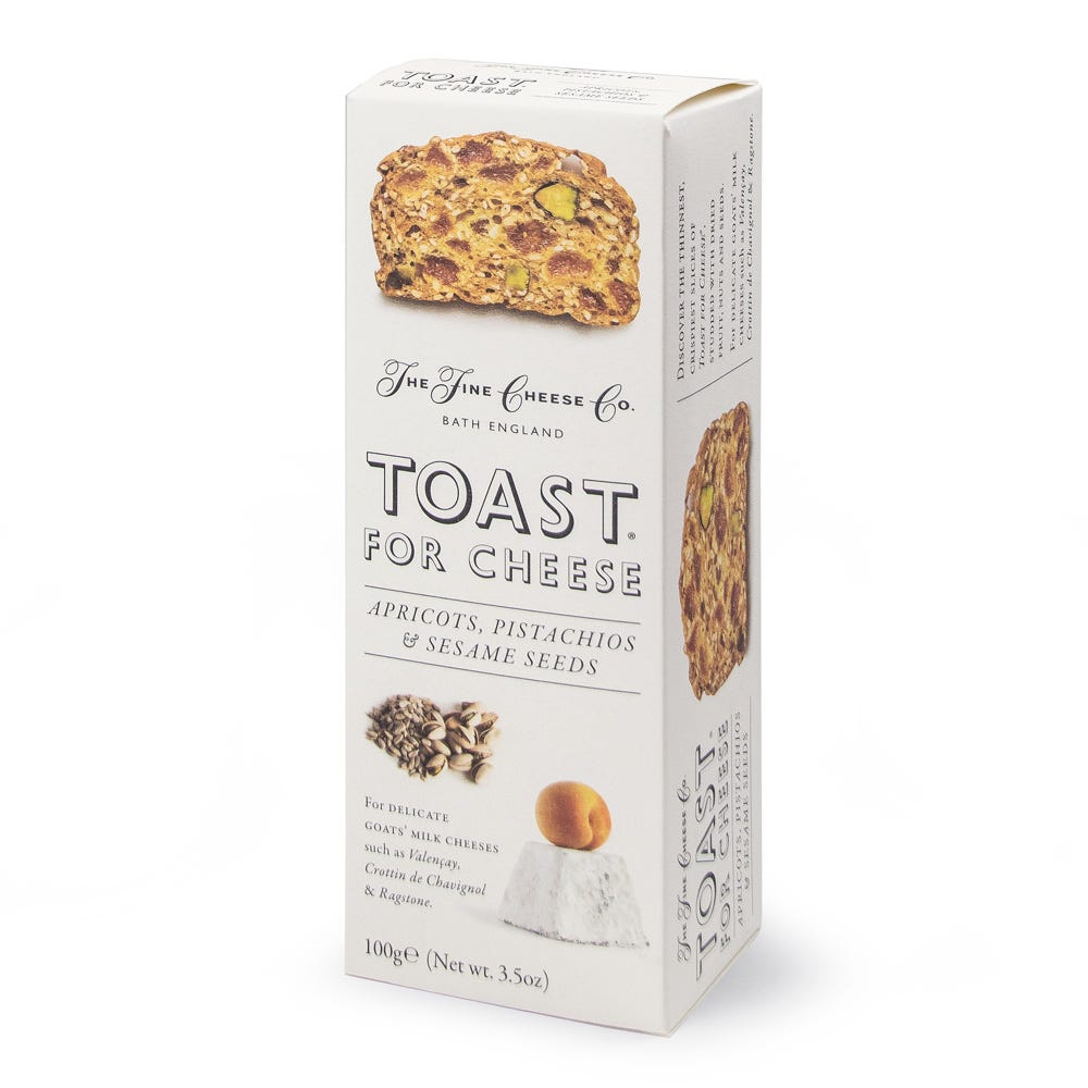 Toast for Cheese Apricots, Pistachios and Sesame Seeds